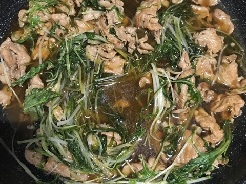 豚肉と水菜の煮物